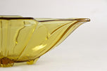 20TH CENTURY, ART DECO, GLASS BOWL, AMBER COLORED, AUSTRIA, CIRCA 1920