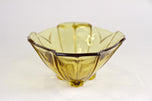 20TH CENTURY, ART DECO, GLASS BOWL, AMBER COLORED, AUSTRIA, CIRCA 1920