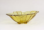 20TH CENTURY, ART DECO, GLASS BOWL, AMBER COLORED, AUSTRIA, CIRCA 1920