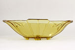 20TH CENTURY, ART DECO, GLASS BOWL, AMBER COLORED, AUSTRIA, CIRCA 1920