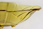 20TH CENTURY, ART DECO, GLASS BOWL, AMBER COLORED, AUSTRIA, CIRCA 1920