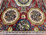 1930S PERSIAN BAKHTIARI RUG 5X8, WOOL HAND KNOTTED ANTIQUE CARPET, RED, FLORAL ORIENTAL RUG, 5X8 MEDIUM SIZED RUG