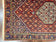1960S PERSIAN BIDJAR RUG 4X6, HANDMADE ORIENTAL CARPET, FINE WEAVE, HERATI MAHI PATTERN, VINTAGE, RED, 300 KPSI