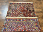 1960S PERSIAN BIDJAR RUG 4X6, HANDMADE ORIENTAL CARPET, FINE WEAVE, HERATI MAHI PATTERN, VINTAGE, RED, 300 KPSI