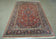 1950S PERSIAN KASHAN RUG 4X7 - RED, NAVY BLUE - WOOL