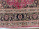 1940S PERSIAN RUG 10X13, WOOL HAND KNOTTED ANTIQUE KASHMAR CARPET, RASPBERRY RED & NAVY BLUE, FLORAL MEDALLION, TRADITIONAL ORIENTAL RUG 10X13