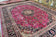 1940S PERSIAN RUG 10X13, WOOL HAND KNOTTED ANTIQUE KASHMAR CARPET, RASPBERRY RED & NAVY BLUE, FLORAL MEDALLION, TRADITIONAL ORIENTAL RUG 10X13