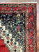 1960S PERSIAN RUG 5X12 FT, RED CREAM NAVY BLUE, PICTORIALS, HAND KNOTTED HANDMADE WIDE RUNNER TRIBAL BIDJAR SEMI ANTIQUE WOOL GEOMETRIC ORIENTAL RUG