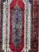 1960S PERSIAN RUG 5X12 FT, RED CREAM NAVY BLUE, PICTORIALS, HAND KNOTTED HANDMADE WIDE RUNNER TRIBAL BIDJAR SEMI ANTIQUE WOOL GEOMETRIC ORIENTAL RUG