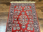 1960S PERSIAN SAROUK RUNNER 2.7X16 - RED, BLACK - FLORAL ALLOVER