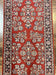 1960S PERSIAN SAROUK RUNNER 2.7X16 - RED, BLACK - FLORAL ALLOVER