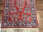 1960S PERSIAN SAROUK RUNNER 2.7X16 - RED, BLACK - FLORAL ALLOVER