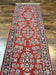1960S PERSIAN SAROUK RUNNER 2.7X16 - RED, BLACK - FLORAL ALLOVER
