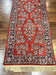 1960S PERSIAN SAROUK RUNNER 2.7X16 - RED, BLACK - FLORAL ALLOVER