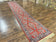1960S PERSIAN SAROUK RUNNER 2.7X16 - RED, BLACK - FLORAL ALLOVER