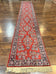 1960S PERSIAN SAROUK RUNNER 2.7X16 - RED, BLACK - FLORAL ALLOVER