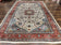 1940S PERSIAN SAROUK RUG 8X12, WOOL HAND KNOTTED ANTIQUE CARPET, FLORAL MEDALLION, CREAM RED, TRADITIONAL ORIENTAL RUG