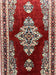 1950S PERSIAN SAROUK RUNNER RUG 2.7X6, SEMI OPEN FIELD, RED, HANDMADE HAND KNOTTED, WOOL ORIENTAL CARPET, VINTAGE SEMI ANTIQUE