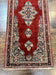 1950S PERSIAN SAROUK RUNNER RUG 2.7X6, SEMI OPEN FIELD, RED, HANDMADE HAND KNOTTED, WOOL ORIENTAL CARPET, VINTAGE SEMI ANTIQUE