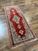 1950S PERSIAN SAROUK RUNNER RUG 2.7X6, SEMI OPEN FIELD, RED, HANDMADE HAND KNOTTED, WOOL ORIENTAL CARPET, VINTAGE SEMI ANTIQUE