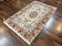 1970S PERSIAN TABRIZ RUG 4.5X6.8, FINELY HAND KNOTTED WOOL WITH SILK HIGHLIGHTS VINTAGE ORIENTAL CARPET, CREAM AND SALMON, HIGH KPSI, FLORAL MEDALLION