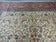 1950S PERSIAN TABRIZ RUG 8X10, BIRDS BOTEH PAISLEYS, CREAM AND RED, ALLOVER PATTERN