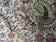 1950S PERSIAN TABRIZ RUG 8X10, BIRDS BOTEH PAISLEYS, CREAM AND RED, ALLOVER PATTERN