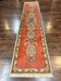 1960S PERSIAN TABRIZ RUNNER RUG 3X12 - TERRACOTTA, BEIGE-TAN, SEAFOAM GREEN - WOOL