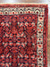 1960S PERSIAN TRIBAL RUNNER 3X9, HAMADAN DARGAZIN RUG, DARK BLUE AND RED WOOL HAND KNOTTED HALLWAY RUG, VINTAGE ANTIQUE ORIENTAL RUNNER, 9FT LONG RUNNER, HERATI