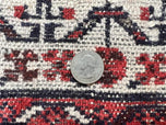 1960S PERSIAN TRIBAL RUNNER 3X9, HAMADAN DARGAZIN RUG, DARK BLUE AND RED WOOL HAND KNOTTED HALLWAY RUG, VINTAGE ANTIQUE ORIENTAL RUNNER, 9FT LONG RUNNER, HERATI