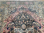 1920S ANTIQUE PERSIAN SAROUK FARAHAN RUG 4X6 - LIGHT RED, BEIGE, DARK BLUE - WOOL