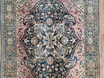 1920S ANTIQUE PERSIAN SAROUK FARAHAN RUG 4X6 - LIGHT RED, BEIGE, DARK BLUE - WOOL