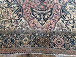 1920S ANTIQUE PERSIAN SAROUK FARAHAN RUG 4X6 - LIGHT RED, BEIGE, DARK BLUE - WOOL