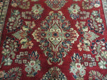 1920S AZERBAIJAN 1920S RED ANTIQUE PERSIAN SAROUK RUG 3X5 - RED, MIDNIGHT BLUE - WOOL