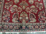 1920S AZERBAIJAN 1920S RED ANTIQUE PERSIAN SAROUK RUG 3X5 - RED, MIDNIGHT BLUE - WOOL