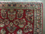 1920S AZERBAIJAN 1920S RED ANTIQUE PERSIAN SAROUK RUG 3X5 - RED, MIDNIGHT BLUE - WOOL