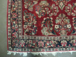 1920S AZERBAIJAN 1920S RED ANTIQUE PERSIAN SAROUK RUG 3X5 - RED, MIDNIGHT BLUE - WOOL