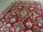 1920S AZERBAIJAN 1920S RED ANTIQUE PERSIAN SAROUK RUG 3X5 - RED, MIDNIGHT BLUE - WOOL