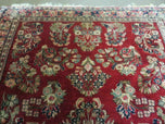1920S AZERBAIJAN 1920S RED ANTIQUE PERSIAN SAROUK RUG 3X5 - RED, MIDNIGHT BLUE - WOOL