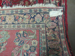 1920S AZERBAIJAN 1920S RED ANTIQUE PERSIAN SAROUK RUG 3X5 - RED, MIDNIGHT BLUE - WOOL