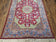 1950S PERSIAN ISFAHAN RUG, KORK WOOL ON SILK FOUNDATION - RED, MEDIUM/LIGHT BLUE, DARK VANILA - MEDALLION