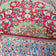 1950S PERSIAN ISFAHAN RUG, KORK WOOL ON SILK FOUNDATION - RED, MEDIUM/LIGHT BLUE, DARK VANILA - MEDALLION