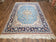 1940S PERSIAN ISFAHAN RUG 5X7, KORK WOOL ON SILK FOUNDATION, SKY BLUE - SKY BLUE, NAVY BLUE - KORK WOOL, SILK FOUNDATION