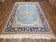 1940S PERSIAN ISFAHAN RUG 5X7, KORK WOOL ON SILK FOUNDATION, SKY BLUE - SKY BLUE, NAVY BLUE - KORK WOOL, SILK FOUNDATION