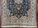 1950S FINE PERSIAN NAIN RUG 3.6X5.4 - NAVY BLUE, IVORY/CREAM, TAN - FLORAL MEDALLION