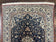 1950S FINE PERSIAN NAIN RUG 3.6X5.4 - NAVY BLUE, IVORY/CREAM, TAN - FLORAL MEDALLION