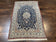 1950S FINE PERSIAN NAIN RUG 3.6X5.4 - NAVY BLUE, IVORY/CREAM, TAN - FLORAL MEDALLION